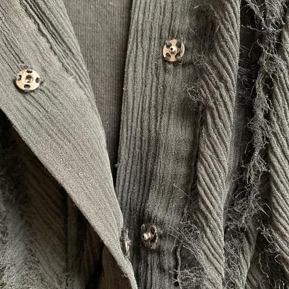 BANANA REPUBLIC BLACK SNAP SHIRT SIZE SMALL - Picture 12 of 15